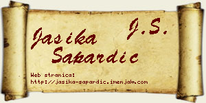 Jasika Sapardić vizit kartica
